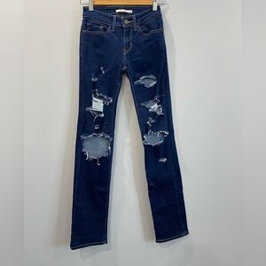 Levi’s Distressed 714 Straight Jeans